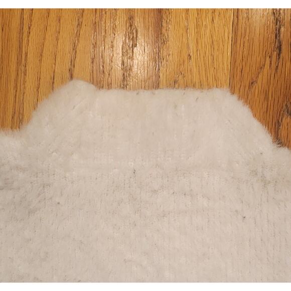 Vince Camuto Womens White Gray Asymmetric Sweater Blouse Long Sleeve size Large - Picture 6 of 10